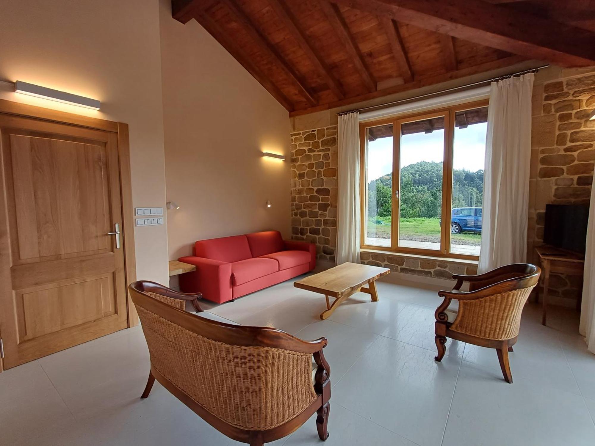 Amplio Apartamento Con Jardin En Casa Rural Haritza Con Vistas Al Mar Ea Exterior foto